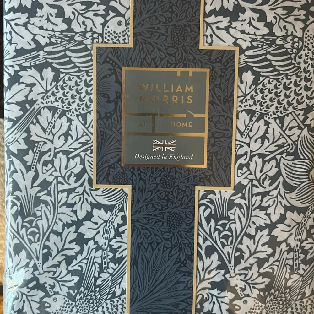 William Morris England QUEEN Duvet & Shams Blue Bird -NEW